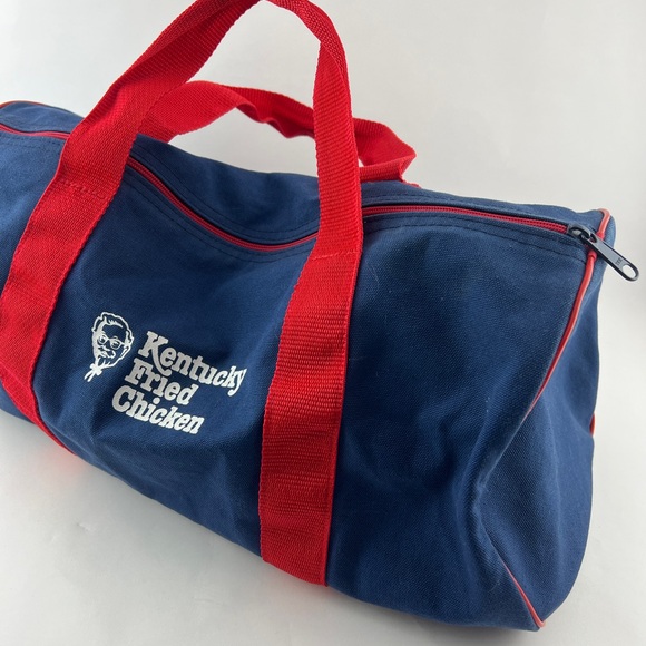 Vintage 1970s Pepsi and Kentucky Fried Chicken Canvas Duffel Bag 16x9x9 EUC - Picture 13 of 13
